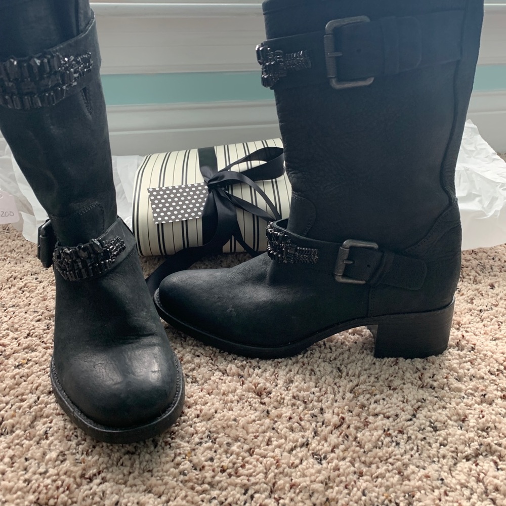 Moto Boots, Black Boots, Booties